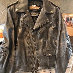 HARLEY DAVIDSON VINTAGE  leather jacket retired  black L